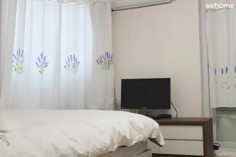 국립암센터 2분/ 2 Q bedrooms/ 온돌 마루방/ 정수기/ 흰 면 페브릭/ 43m²