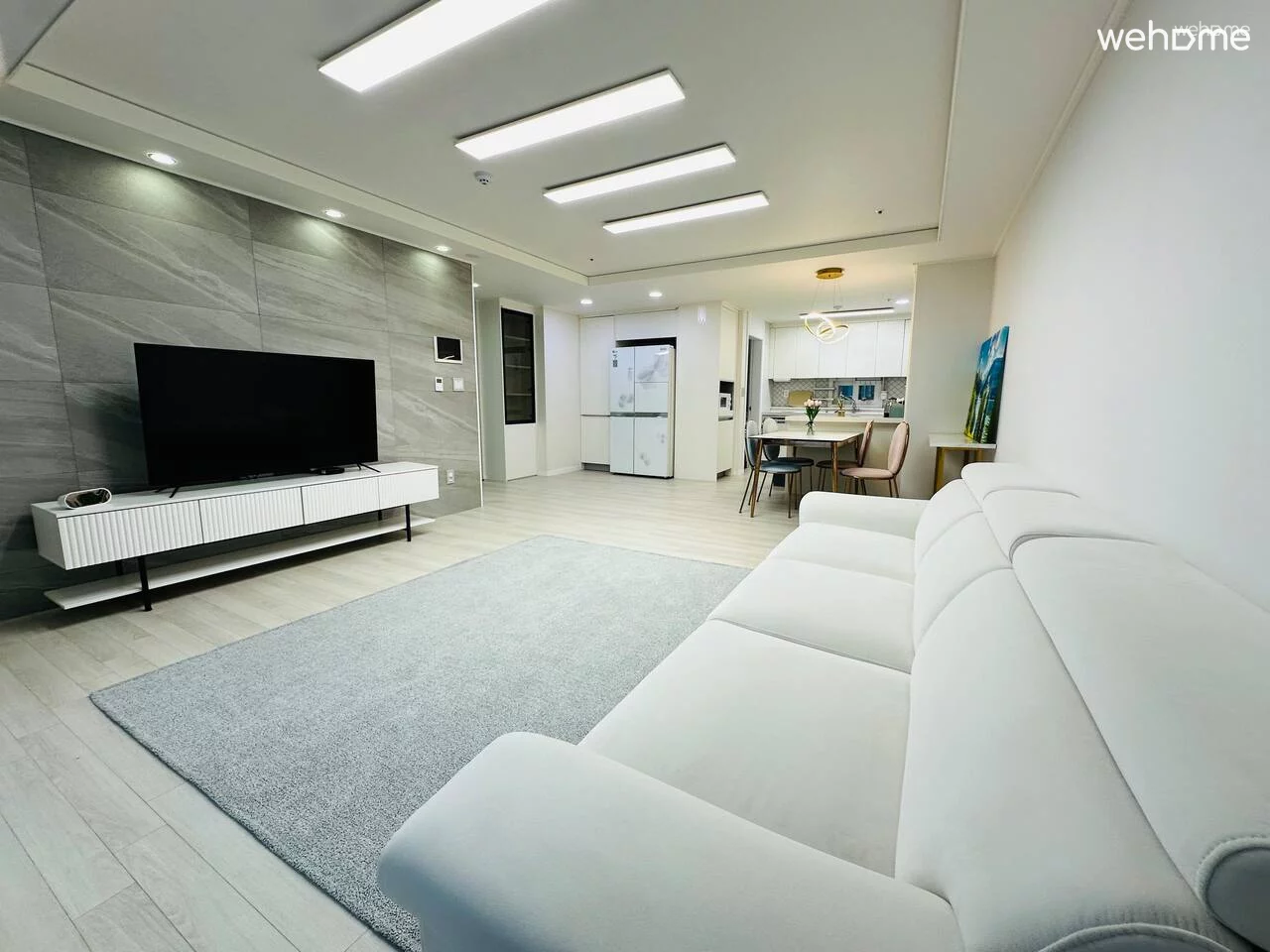 Jyhouse1, 5-minute walk to Haeundae Beach, 34 pyeong newly built apartment, three-room, projector, Netflix
