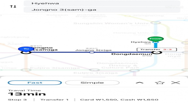 
혜화역에서 13분이면 종로3가에 도착합니다. 지하철 4호선을 타고 동대문에서 1호선으로 갈아타세요. 서울의 오래된 정취와 활기가 공존하는 곳으로 익선동의 한옥 골목에는 감성 카페와 맛집, 작은 상점들이 있어요. 
